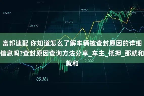 富邦速配 你知道怎么了解车辆被查封原因的详细信息吗?查封原因查询方法分享_车主_抵押_那就和