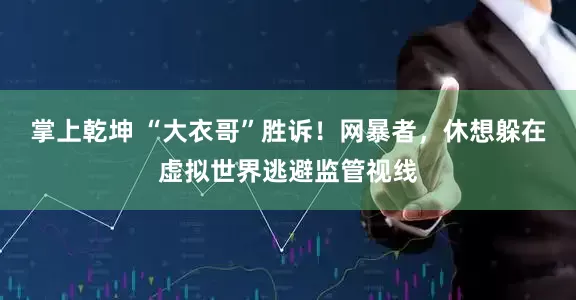 掌上乾坤 “大衣哥”胜诉！网暴者，休想躲在虚拟世界逃避监管视线
